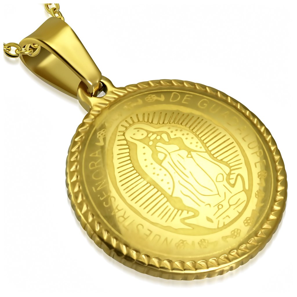 Retiazka s príveskom medailón Panny Márie zlatý + pri tomto produkte si  môžete zvoliť dĺžku retiazky - www.citystorm.eu