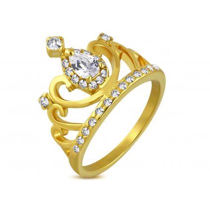 Dámsky prsteň z ocele v tvare kráľovskej koruny/Prstene z chirurgickej ocele