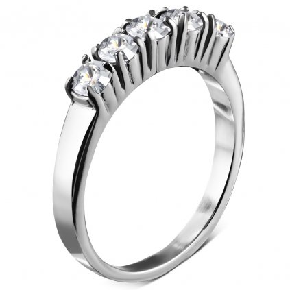 Prsteň - päť kameňov/prstene z chirurgickej ocele