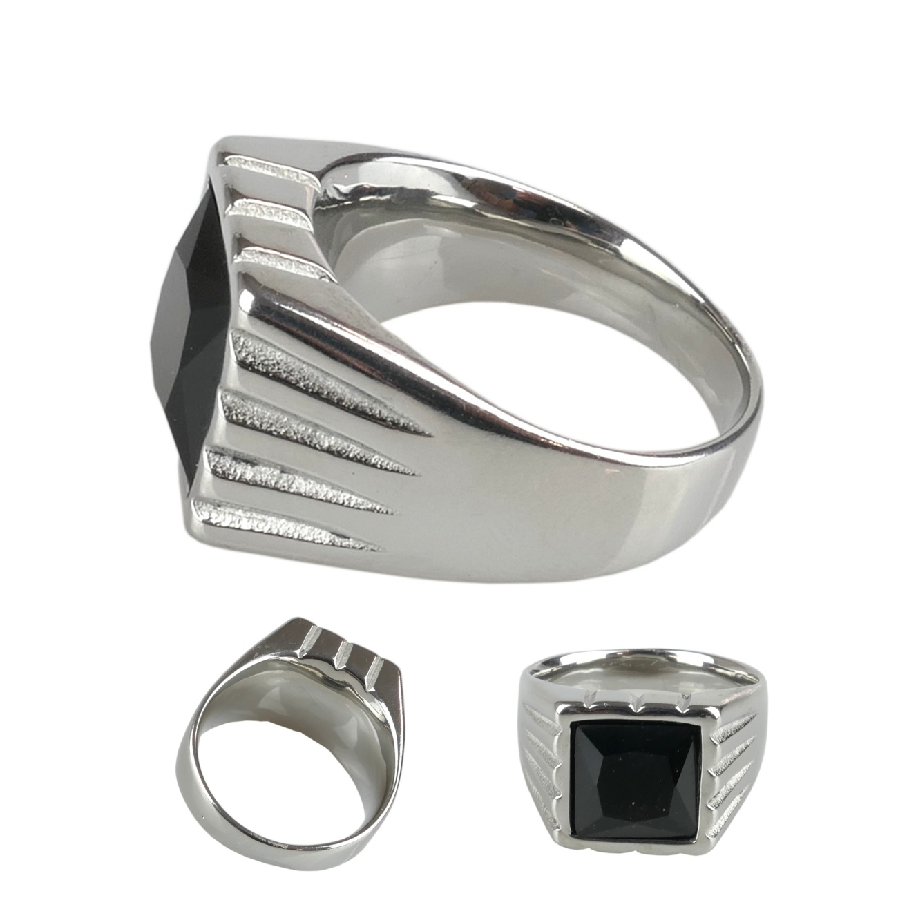 Pánsky prsten s čiernym očkom - Karter  + darčeková krabička zadarmo velkost prstena: 66