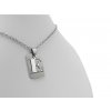 Dámska oceľová retiazka s príveskom písmeno E