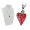 Retiazka s príveskom Swarovski v tvare Wild Heart  17 mm farba Red Magma