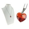 Retiazka s príveskom Swarovski v tvare Heart  18 mm farba  Red Magma