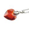 Retiazka s príveskom Swarovski v tvare Heart  18 mm farba  Red Magma