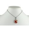 Retiazka s príveskom Swarovski v tvare Heart  18 mm farba  Red Magma