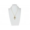 Retiazka s príveskom zlatý kríž ANKH zdobený z chirurgickej ocele