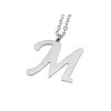 Retiazka s príveskom s písmenom - M - strieborne 1,5 cm x 1,7 cm
