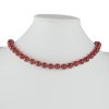 Dámsky náhrdelník z polodrahokamu Karneol leskly