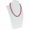 Dámsky náhrdelník z polodrahokamu Karneol leskly