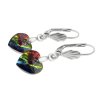 Náušnice srdce - Crystals Heart vo farbe Medium Vitrail