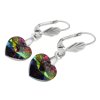 Náušnice srdce - Crystals Heart vo farbe Medium Vitrail