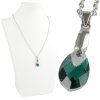 Retiazka s príveskom Swarovski elements  Met Cap Pear vo farbe   Emerald Light