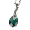 Retiazka s príveskom Swarovski elements  Met Cap Pear vo farbe   Emerald Light