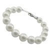 Náramok perlový biely Shell perly 12 mm - Isabel®