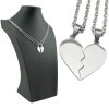Retiazka s partnerským príveskom rozlomené srdce z chirurgickej ocele