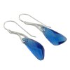 Náušnice Swarovski elements - tvar Wing, farba - SAPPHIRE