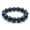 Dámsky náramok z korálok s efektom "frosted" - "Frozen Sparkle" Modrý