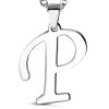 Retiazka s príveskom s písmenom - P - 3 cm