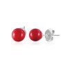 5419 1 nausnice cervene perlicky 6mm cherrie