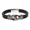 Pánsky hrubý náramok z eko-kože s ozdobou - Jack