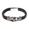Pánsky hrubý náramok z eko-kože s ozdobou - Jack