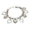 Dámsky náramok z chirurgickej ocele so srdiečkami - Happy Love