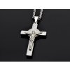 Retiazka s príveskom kríž s ukrižovaným Ježišom - strieborný