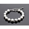 Dámsky náramok z polodrahokamu Howlit - Jacqueline 8 mm