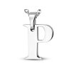 Retiazka s príveskom písmeno P z chirurgickej ocele - 1,7 cm