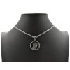 Retiazka s okrúhlym príveskom znamenie zverokruhu Panna z ocele/Oceľová retiazka s príveskom 
