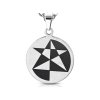 Pánska retiazka s okrúhlym príveskom s hviezdou z ocele