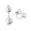 Dvojité náušnice s fazetovým výbrusom - priesvitné