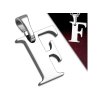 Retiazka s príveskom písmeno F z chirurgickej ocele - 1,7 cm
