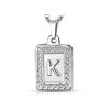 Retiazka s príveskom platnička s písmenom K z ocele