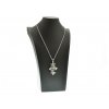 9308 3 panska retiazka s priveskom kriz zdobeny levom z chirurgickej ocele