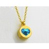 Dámska retiazka s okrúhlym príveskom s tyrkysovým srdiečkom
