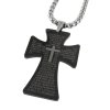 Oceľová retiazka s veľkým krížom s modlitbou Juan