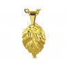 Dámska retiazka s príveskom z ocele v zlatej farbe Golden Leaf/Šperky z chirurgickej ocele
