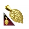 Dámska retiazka s príveskom z ocele v zlatej farbe Golden Leaf/Šperky z chirurgickej ocele