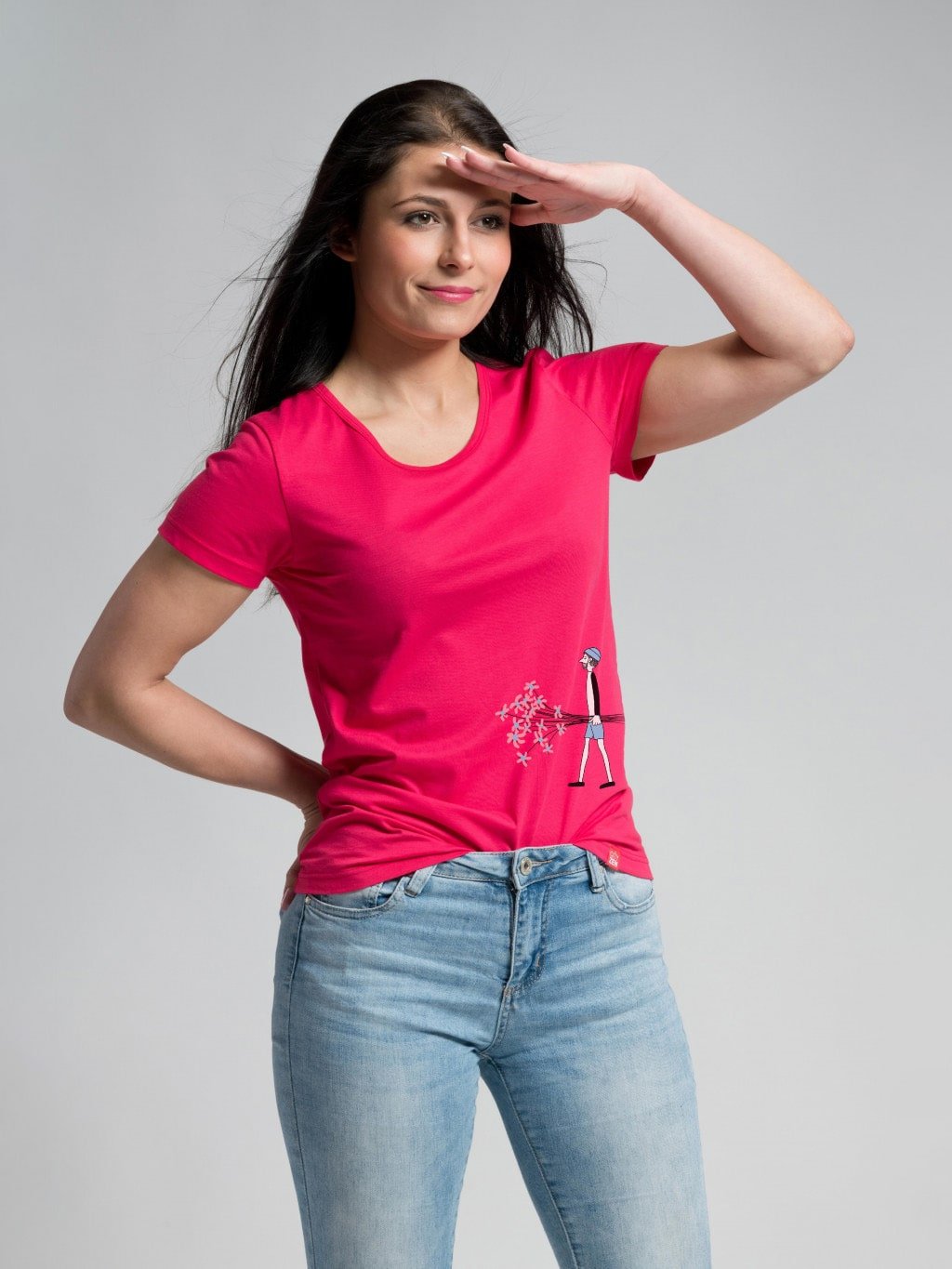 Dámske tričko BREDA malinové s potlačou od E. Podzimkové (Veľkosť XXL/44)