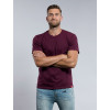 Pánské bavlněné tričko CityZen bordó kulatý výstřih (Velikost S)