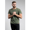 Panske tricko CityZen khaki kulaty vystrih 1