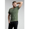 Panske tricko CityZen khaki vystrh do V