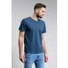 Panske triko CityZen do V modre kratky rukav 7