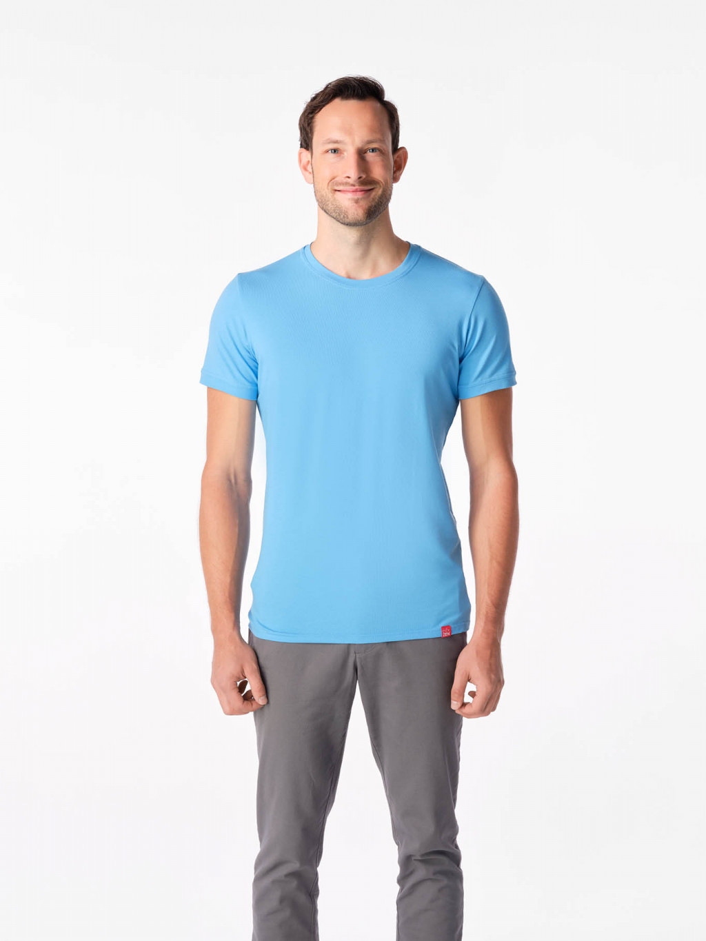 Pánské tričko CityZen světle modré, slim fit