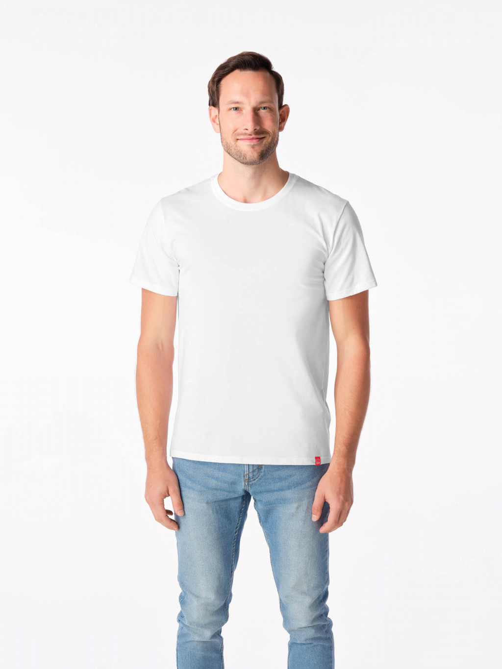 Bavlněné triko CityZen bílé kulatý výstřih - CityZen®