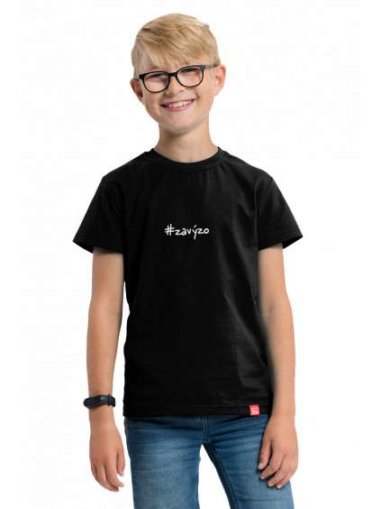Dětské bavlněné tričko CityZen za výzo černé