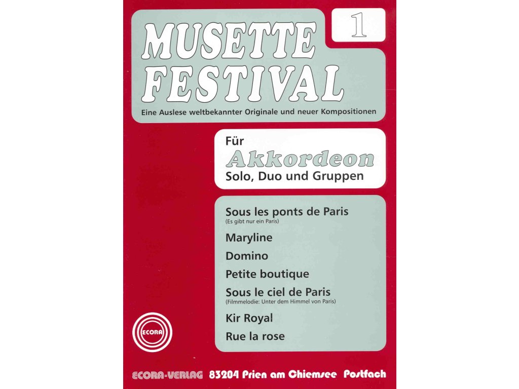 29368 musette festival 1 for accordion solo duo or ensemble akordeon