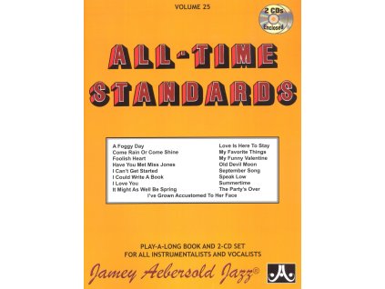 2722 aebersold play along 25 all time standards 2x cd