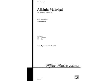 23821 alleluia madrigal satb a cappella